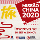 Estão abertas as inscrições para o Programa Missão China 2020