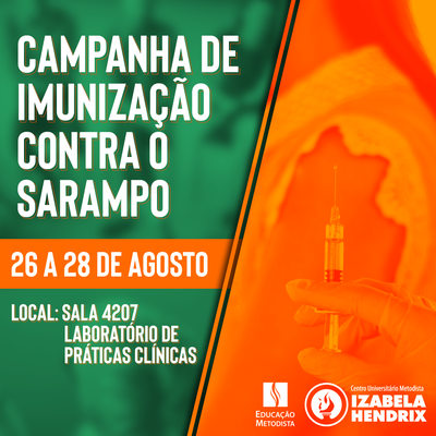 Izabela Hendrix realiza campanha de imunização contra o sarampo
