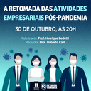Curso de Direito promove live sobre a retomada das atividades empresariais na pós-pandemia