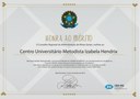Centro Universitário Metodista Izabela Hendrix recebe certificado de honra ao mérito